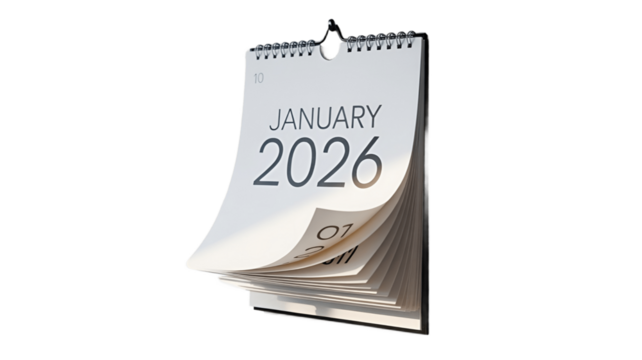 A calendar for the year 2026 showing the month of January.