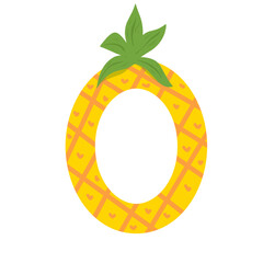 Pineapple Number Series &ndash; Tropical Fruit Numbers 0&ndash;9