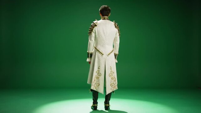 Full Body White and Gold Fantasy Noble Outfit &ndash; Elegant Fashion Loop