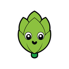 Artichoke Heart Tender Loving Smile Illustration