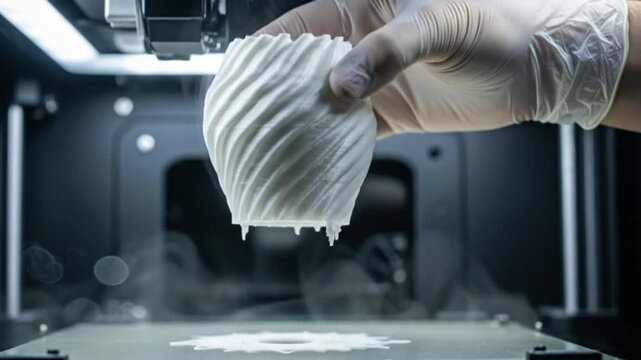 3d printing process of a decorative cup workshop tutorial video modern studio close-up creative innovation
