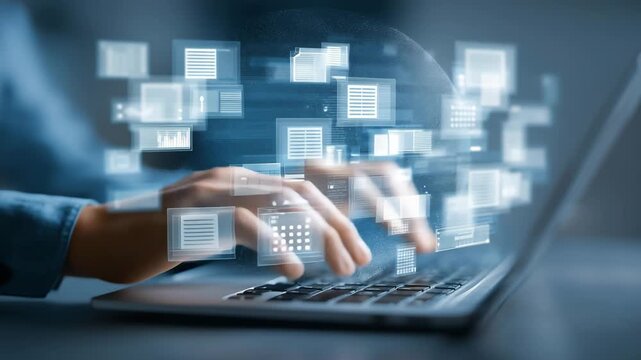 書類とノートパソコン | デジタル化とビジネス効率化のイメージ