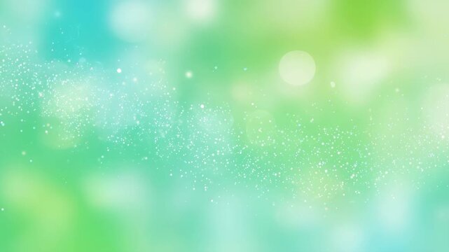 春・夏のイメージ　抽象的なグリーンのきらめきバックグラウンド