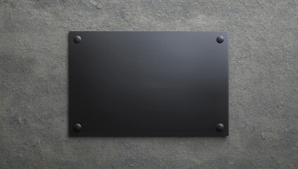 Fototapeta premium Blank wall sign mockup, black color. Business signage template, copy space