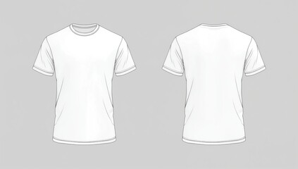 Naklejka premium blank white men t-shirt template for mock up
