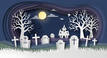 halloween night landscape