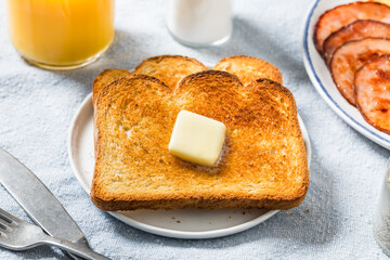 Homemade Buttered Toast for Breakfast