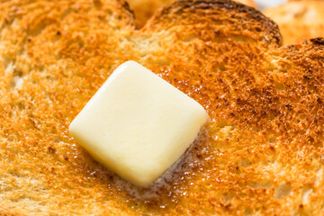 Homemade Buttered Toast for Breakfast