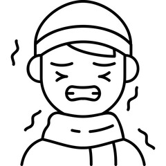 Obraz premium Line Art Cold Icon
