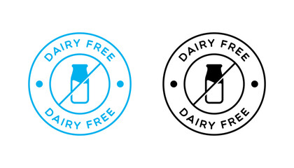 Vector Dairy Free Badge Label
