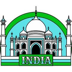 taj mahal vector illustration