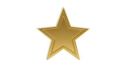 Fototapeta premium Golden Star 3D Isolated Element Shiny Glow
