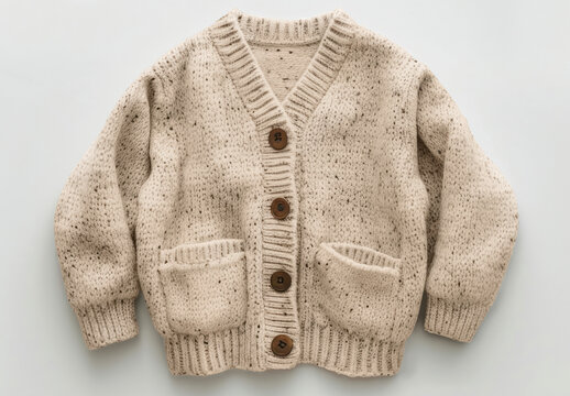 Cozy Knitted Cardigan Mockup PSD