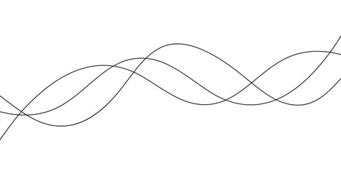 abstract creative three wave line background.