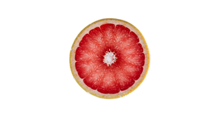 Grapefruit Slice Macro Close Up Pink Citrus Fruit Transparent Background