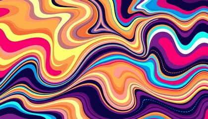 Fototapeta premium Abstract Fluid Pattern Purple Pink and Blue