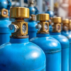 Blue Compressed Gas Cylinder
