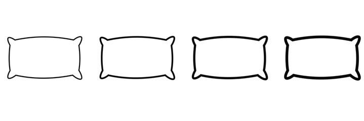 Obraz premium Pillow Vector Line Icon Illustration. EPS 10