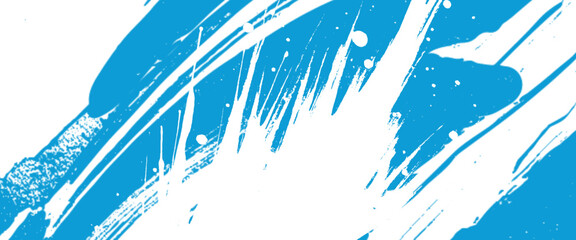 Vector Abstract Blue Paint Brush Stroke Grunge Texture Design