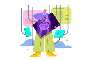 Human Future Artificial Intelligence Concept