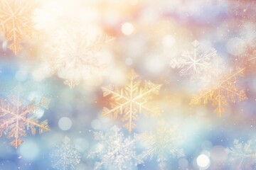 Snowflakes pattern bokeh effect background backgrounds nature illuminated.