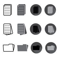document icon set vector