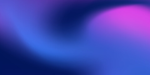 Glowing blue and pink abstract color gradient banner poster cover design, dark blured texture, copy space