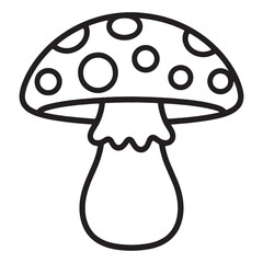 Charming mushroom illustration with polka dots perfect for creative designs