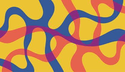 Modern Intertwined Organic Shapes Vector Background