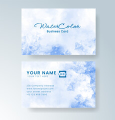 Beautiful business card template with watercolor