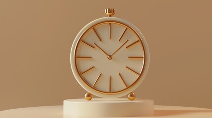 3D render icon  8K Chronooptimization 3D render clay style isolated on pure solid background of time manipulation icon 3d