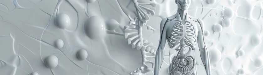 3D render icon  8K Biohackinginspired 3D render clay style isolated on pure solid background of human optimization tools icon 3D