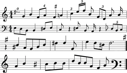 Fototapeta premium Set of all music notes symbols, flat design vector illustrations