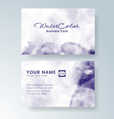 Beautiful business card template with watercolor
