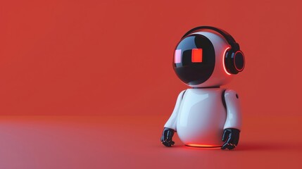 3D render icon  8K AIdriven personal assistants 3D render clay style isolated on pure solid background of virtual helpers icon 3d