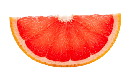 Juicy Grapefruit Slice with Water Droplets on Warm Gradient Background