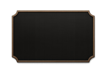 Obraz premium Blank wooden framed chalkboard for menu display