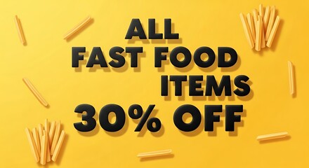 Grab incredible savings with a fantastic 30% OFF all your favorite fast food items today, making your cravings more affordable and delicious!