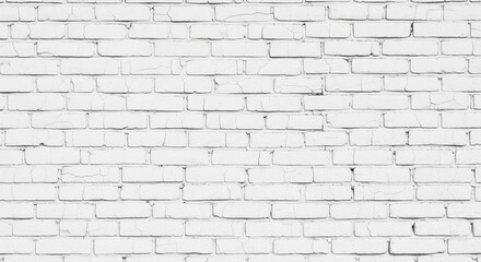 Clean white painted brick wall texture for a background