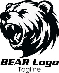 Modern professional grizzly bear logo for a sport team
Bear head outline silhouette cut out vector sticker with Simple Geometric Design of Bear Head and Bear head mascot vector for emblem design Masco