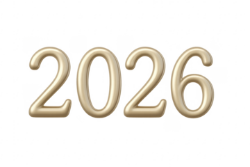 Golden 2026 number representing new year celebration