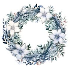 Elegant floral wreath illustration
