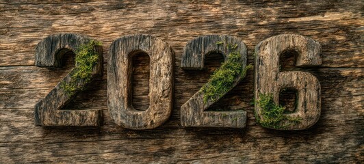Year 2026 Wooden.