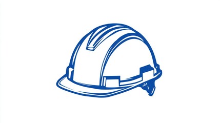 Blue Construction Safety Hard Hat Design for Industrial Use