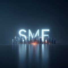 Sme growth vision in urban landscape business environment graphic design perspective