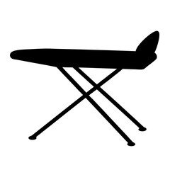 Black silhouette of an ironing board on a white background vector