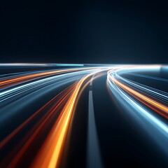 Dynamic growth vision in sme transport industry illuminating roads motion graphics futuristic perspective