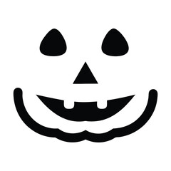 Simplified Jack O Lantern Face with Geometric Shapes for Halloween Fun