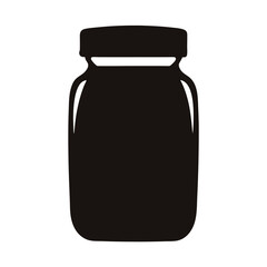 Symmetrical Black Jar Silhouette, Ideal for Jam, Pickles, and Food Storage