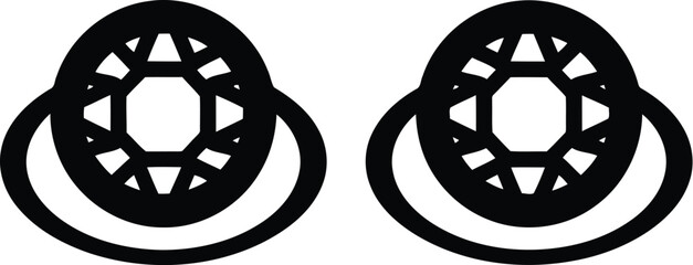 Illustration of stud earrings isolated on transparent background, a timeless and elegant jewelry choice for adding a touch of sparkle to any outfit